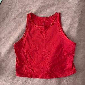 Fleo Red Cropped Tank Top